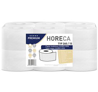Toilet paper JUMBO MINI HORECA PREMIUM TYPE 260/15 12 rolls
